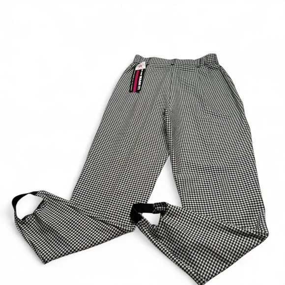 NWT Joan Walters Black and White Checkered Pants - Size 10 - Picture 6 of 7
